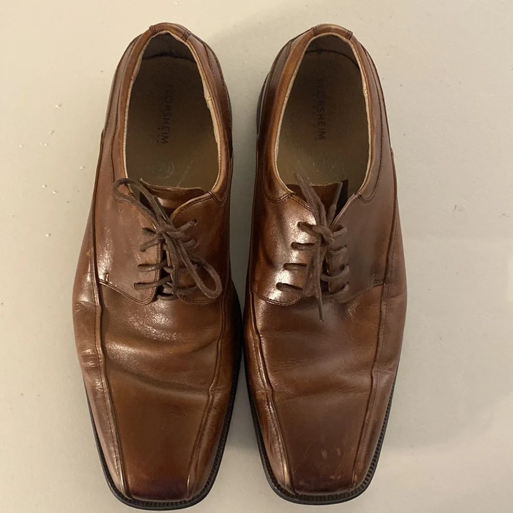 Florsheim 11 Wide (3E) Brown Leather Oxford Alverson Shoe
